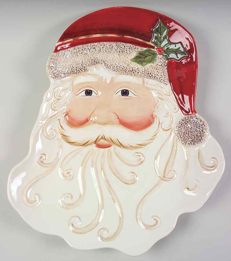 Santas Twilight 16" Figural Platter by Certified International-1