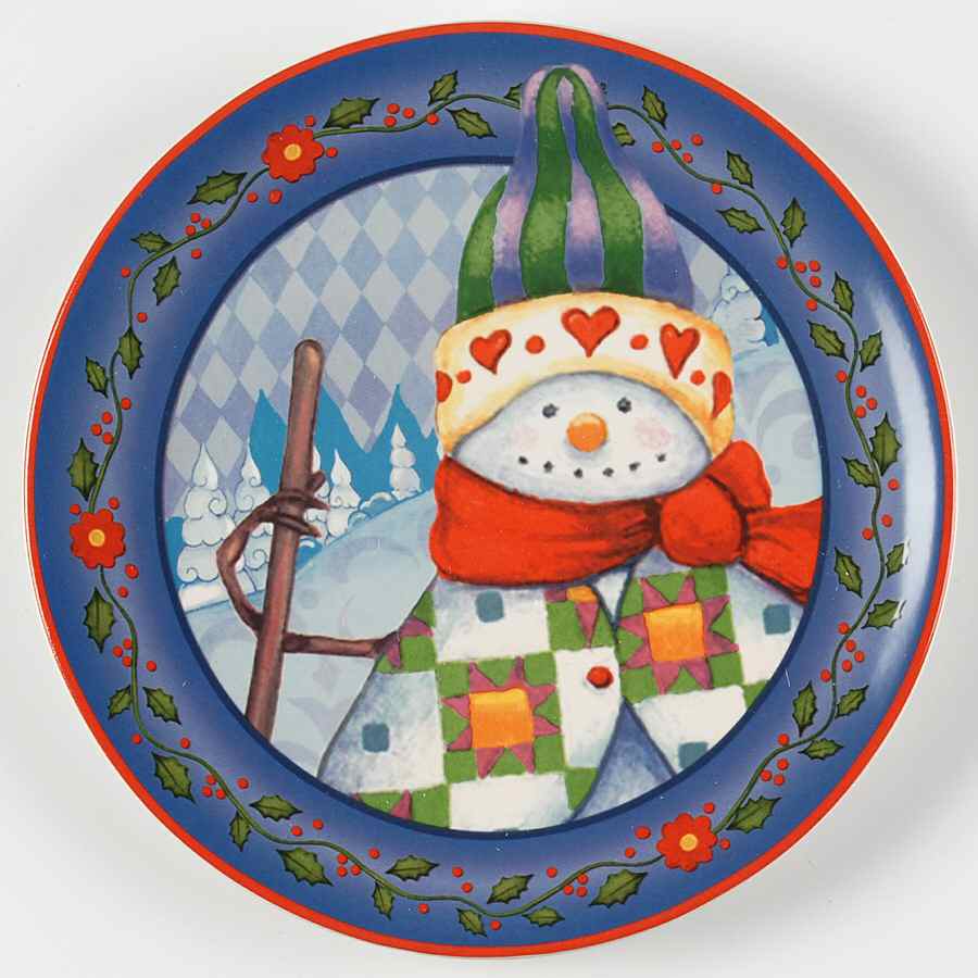 Winter Folk Salad/Dessert Plate by Certified International-1