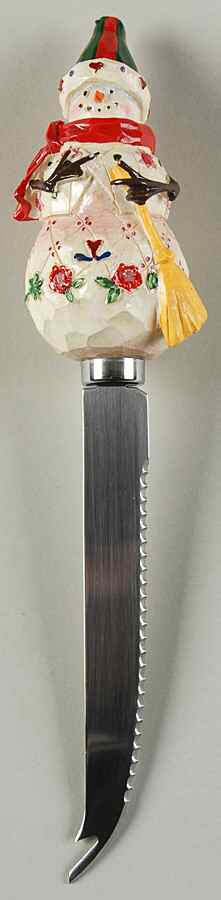 Winter Folk Figural Cheese Knife W/Stainless Blade by Certified International-1