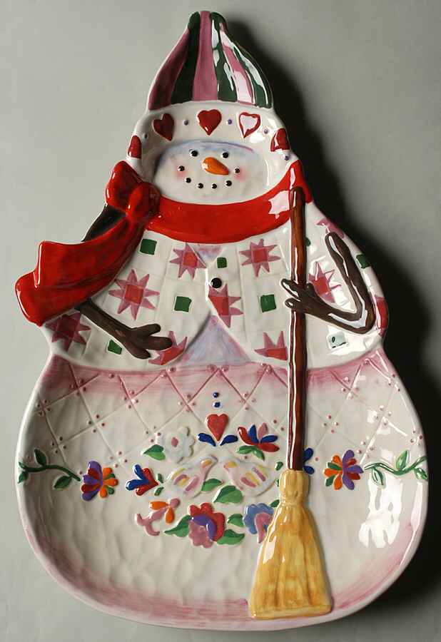 Winter Folk 18" Figural Platter by Certified International-1