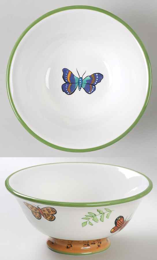 Butterfly Paradise Footed Cereal Bowl by Lynn Chase-1