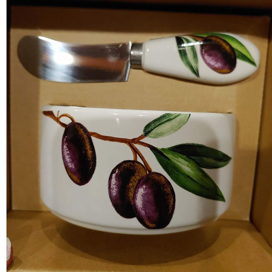 Olives Dip Bowl & Spreader Set by The Cellar (China)-1