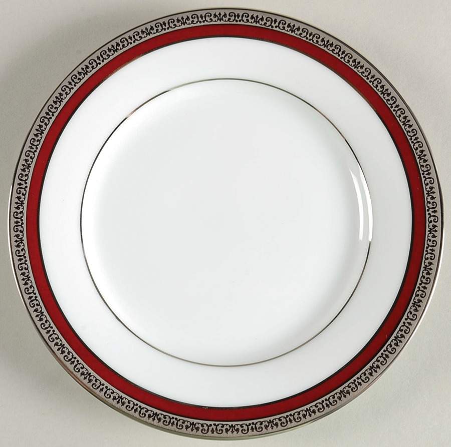 Fashion Buffet Platinum (Red Band) Bread & Butter Plate by Charter Club-1