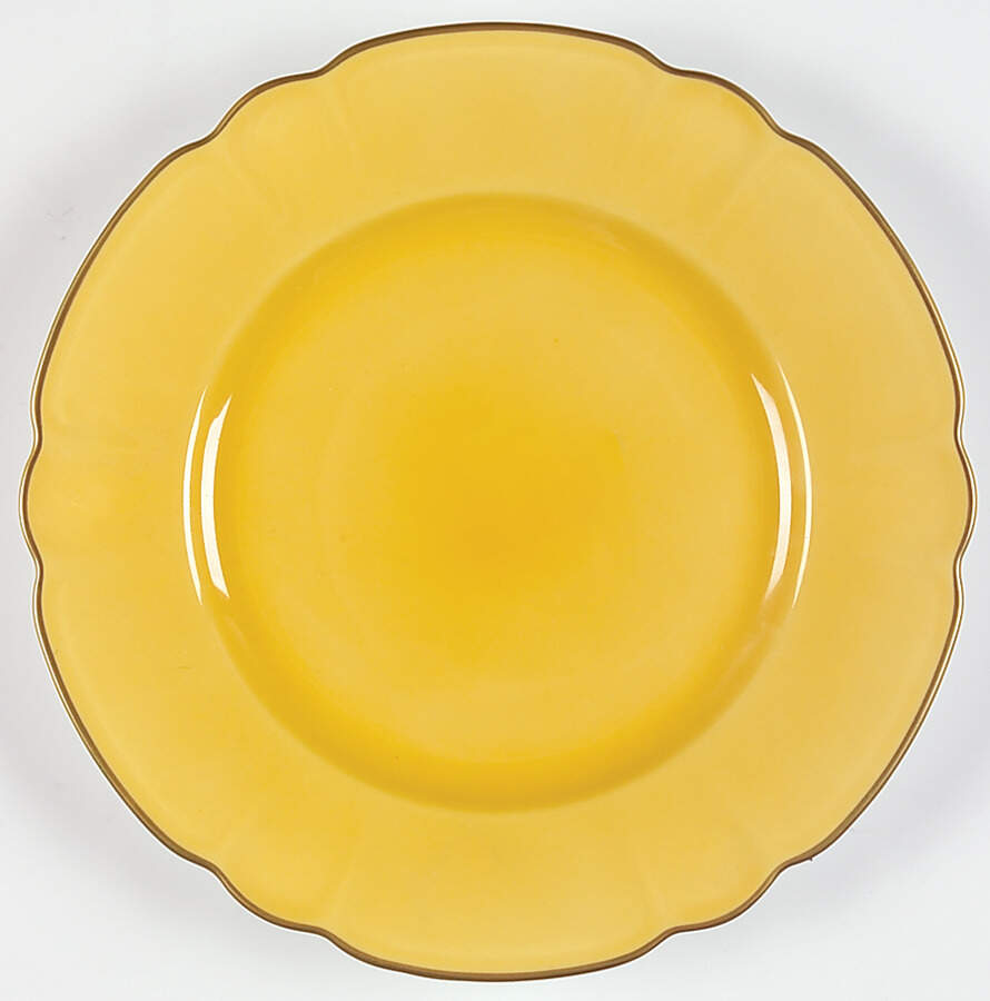Eventail Golden Yellow (Jaune d'Or) Salad Plate by Charles Field Haviland-1
