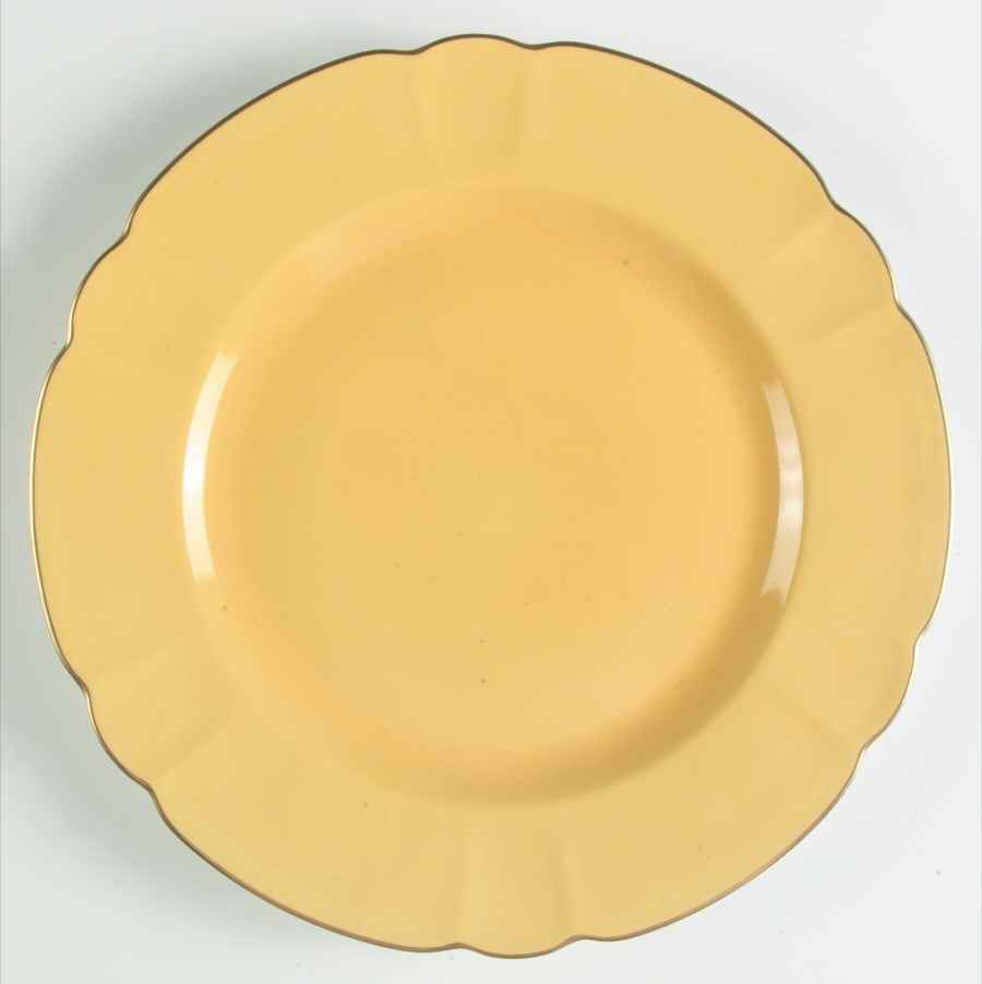 Eventail Golden Yellow (Jaune d'Or) Dinner Plate by Charles Field Haviland-1