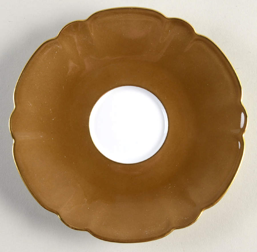 Eventail Chestnut (Marron Glace) Saucer by Charles Field Haviland-1
