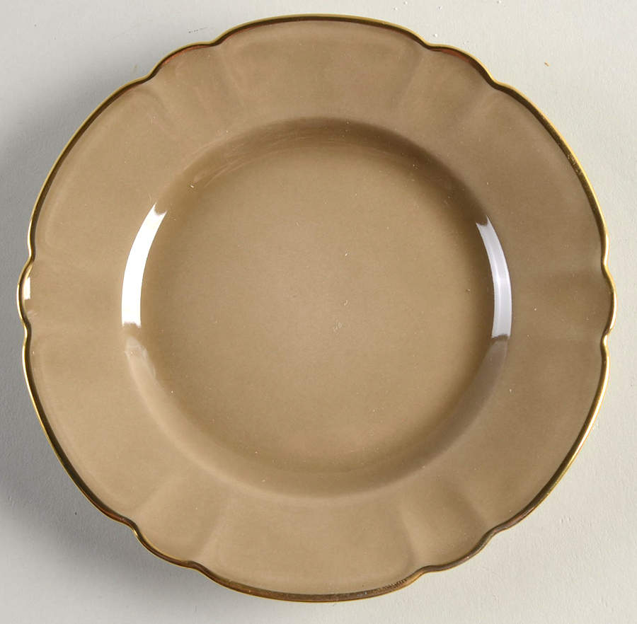 Eventail Chestnut (Marron Glace) Bread & Butter Plate by Charles Field Haviland-1