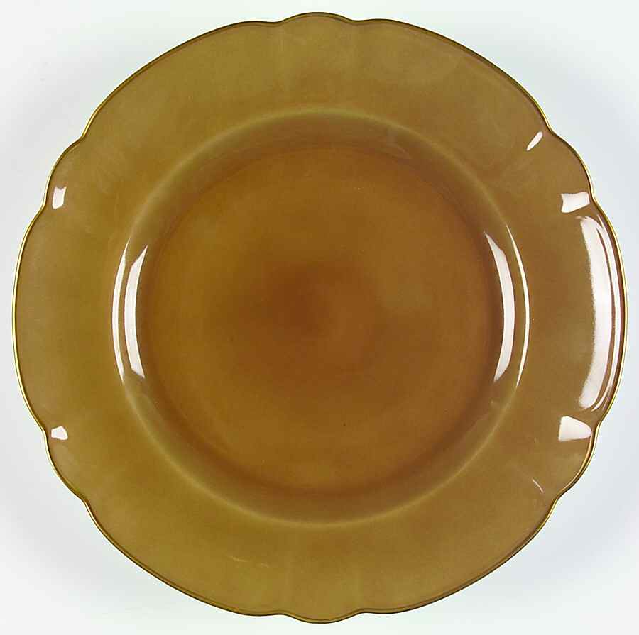 Eventail Chestnut (Marron Glace) Dinner Plate by Charles Field Haviland-1