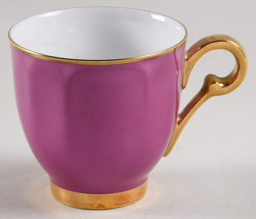 Eventail Fuchia (Fuchsia) Flat Demitasse Cup by Charles Field Haviland-1