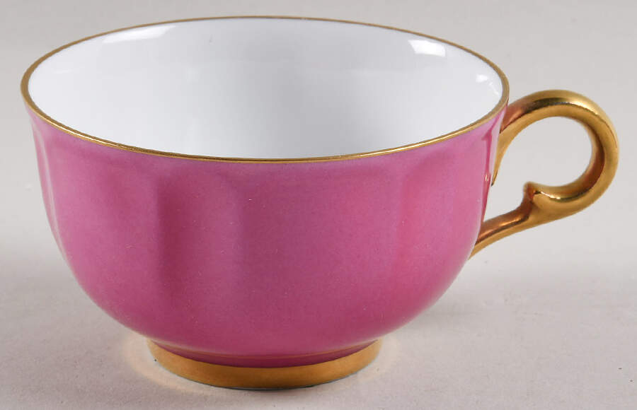 Eventail Fuchia (Fuchsia) Flat Cup by Charles Field Haviland-1