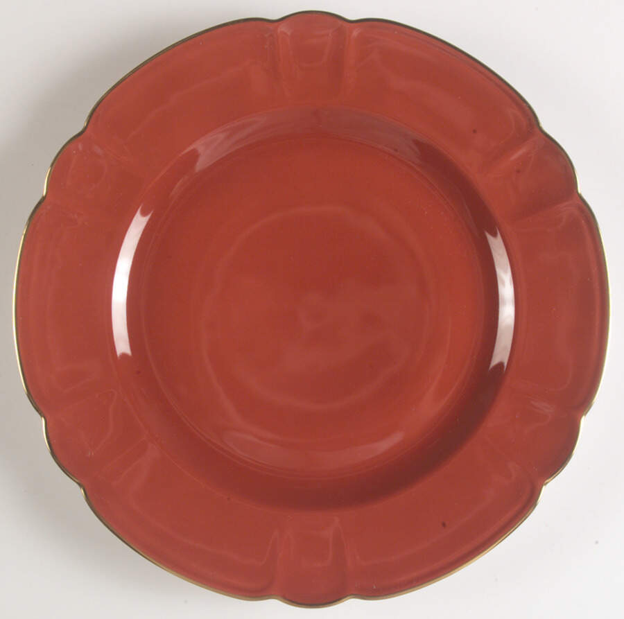 Eventail Terra Cotta (Terra Cota) Dinner Plate by Charles Field Haviland-1