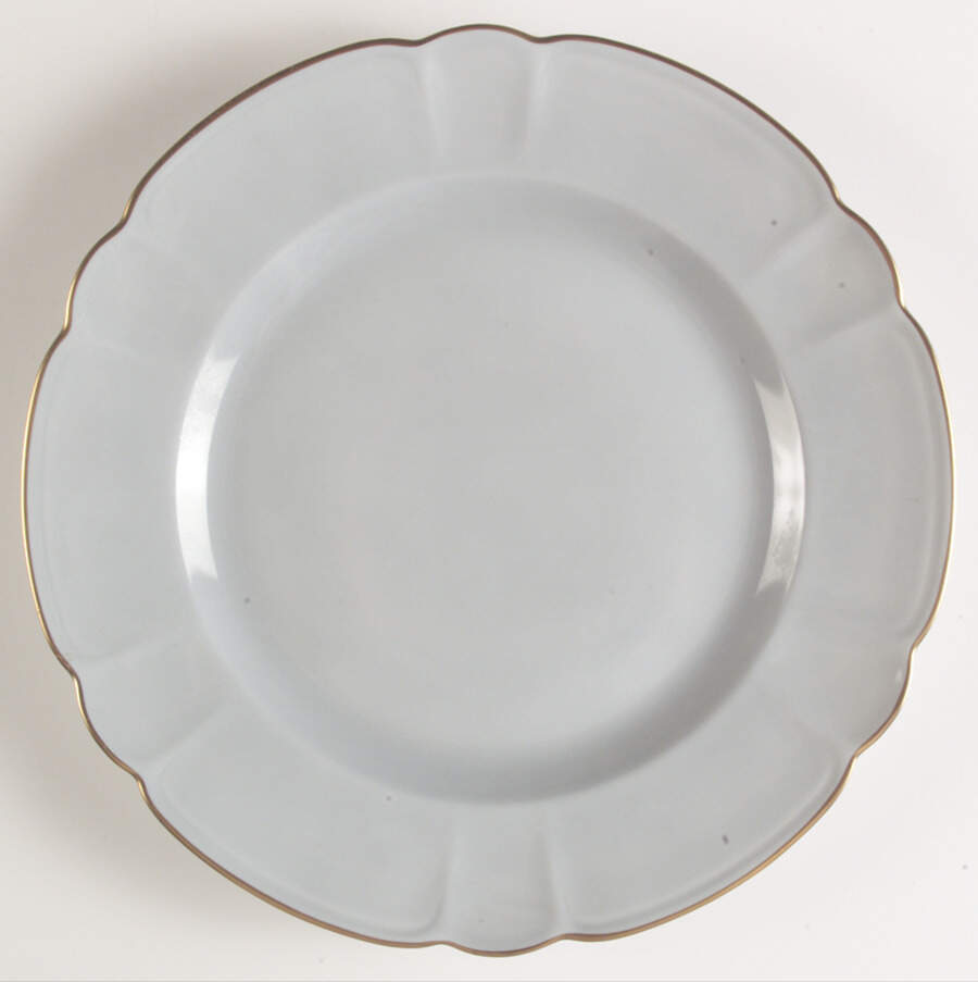 Eventail Gray (Gris) Dinner Plate by Charles Field Haviland-1