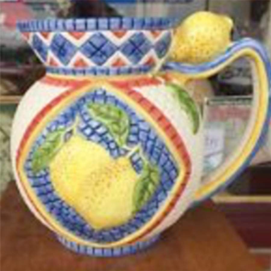 Mosaic Lemon Pitcher by Clay Art-1