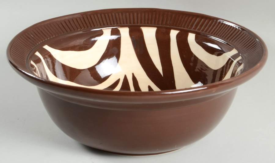 Safari 11" Round Serving Bowl by Clay Art-1