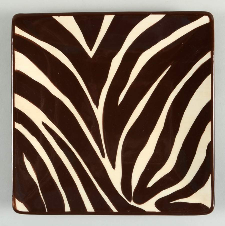 Safari Square Salad Plate by Clay Art-1