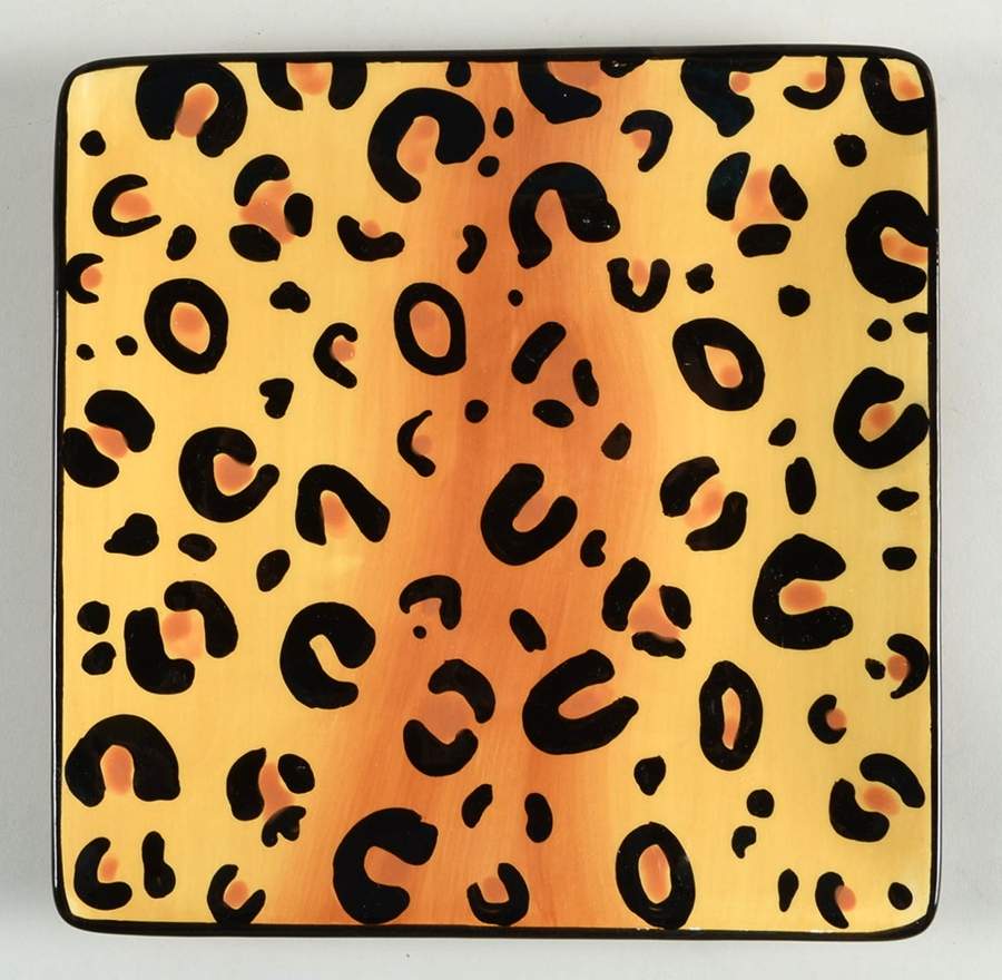 Safari Square Salad Plate by Clay Art-1