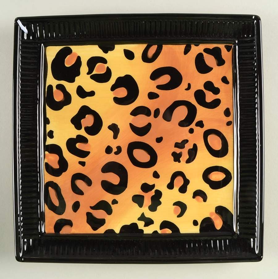 Safari Square Salad Plate by Clay Art-1