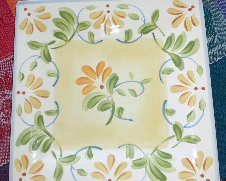 CLR42 Square Salad Plate by The Cellar (China)-1