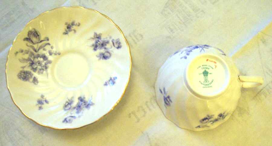 F16590 Flat Cup & Saucer Set by Crown Staffordshire-1