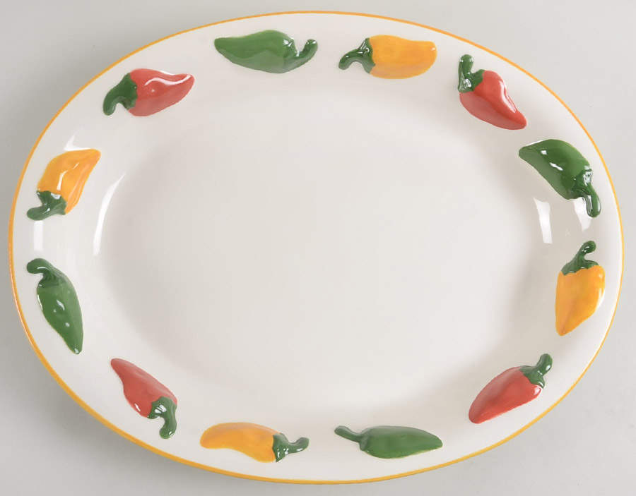 El Paso Chili 17" Oval Serving Platter by Clay Art-1