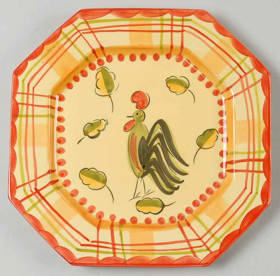 Le Coq Octagonal Luncheon Plate by Casafina-1