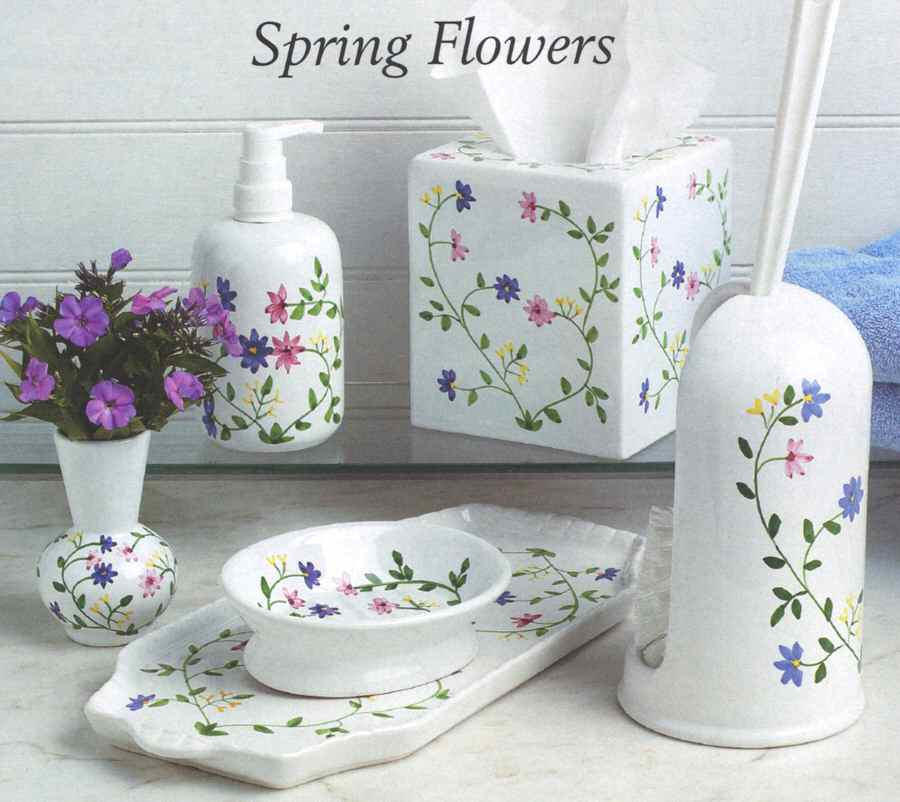 Spring Flowers Square Tissue Box Cover by Casafina-1