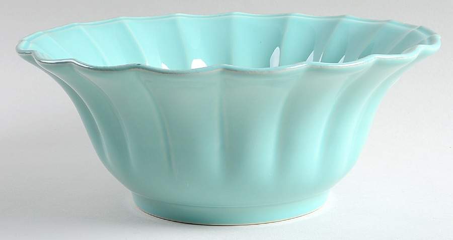 South Beach Aqua (Turquoise) 11" Large Salad Serving Bowl by Casafina-1