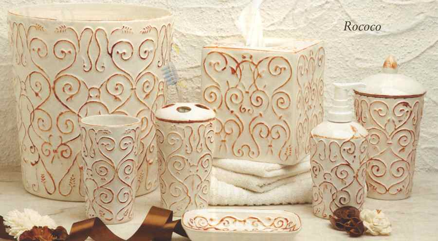Rococo Cream Square Tissue Box Cover by Casafina-1