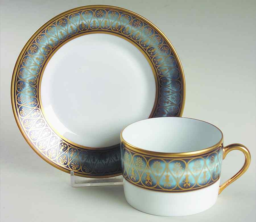 Sunset Flat Cup & Saucer Set by Charles Field Haviland-1