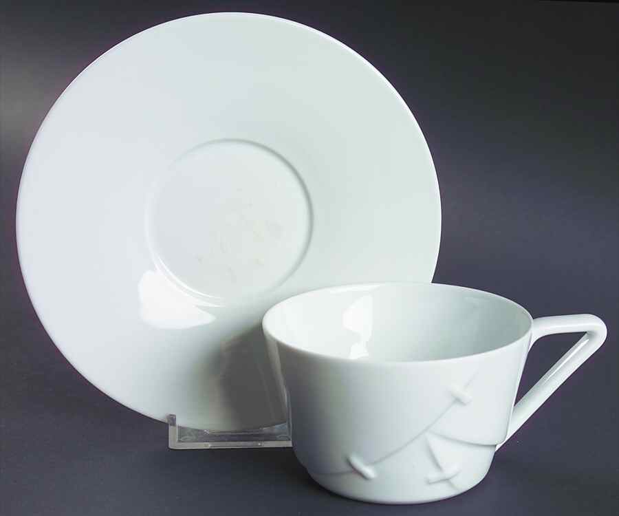 Jazzy Flat Cup & Saucer Set by Charles Field Haviland-1