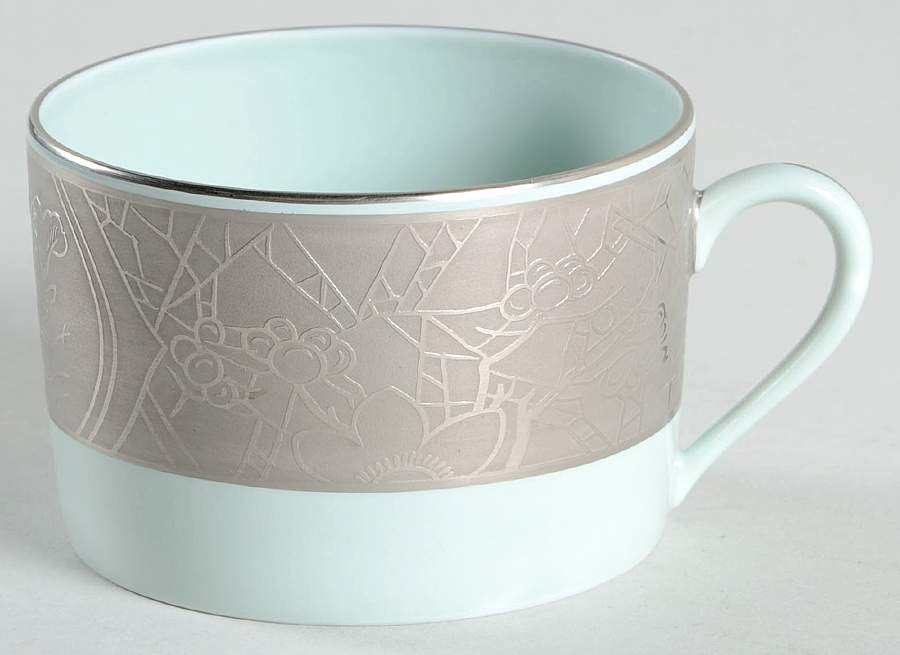 Hibiya Gray and Celadon Flat Cup by Charles Field Haviland-1
