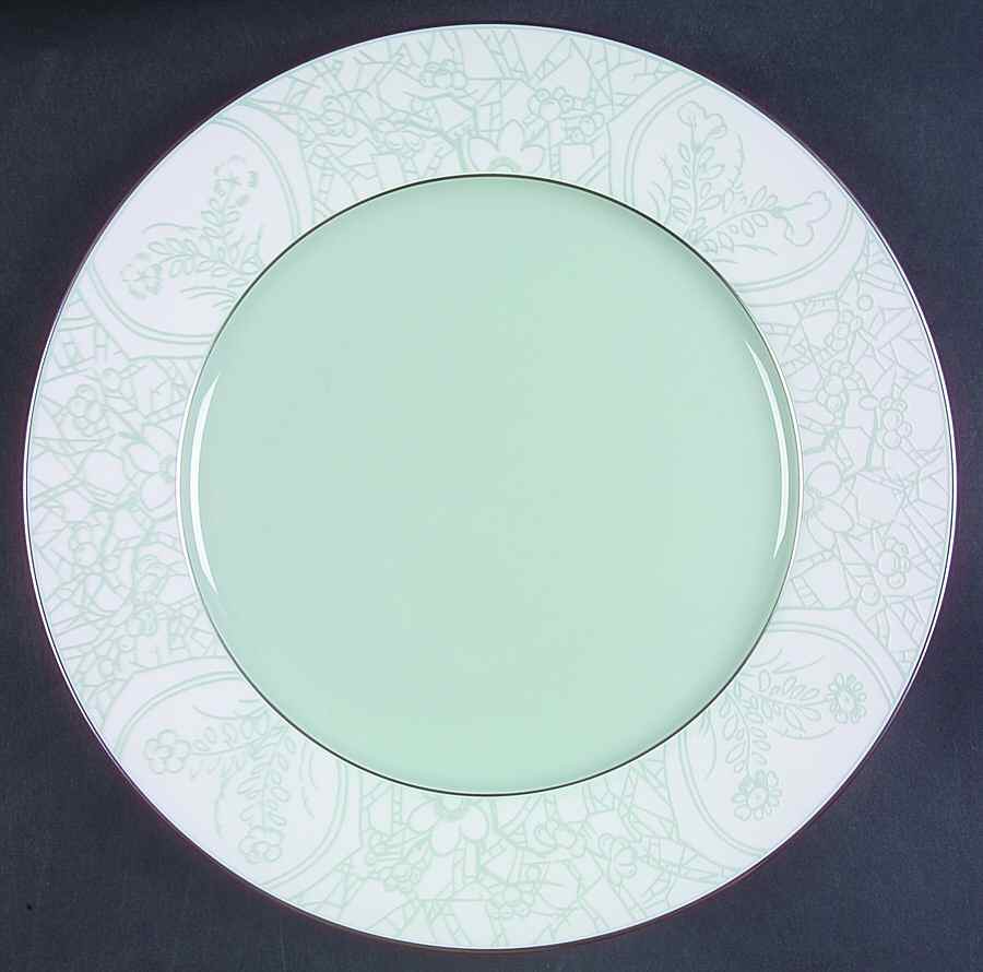 Hibiya Biscuit and Celadon Service Plate (Charger) by Charles Field Haviland-1