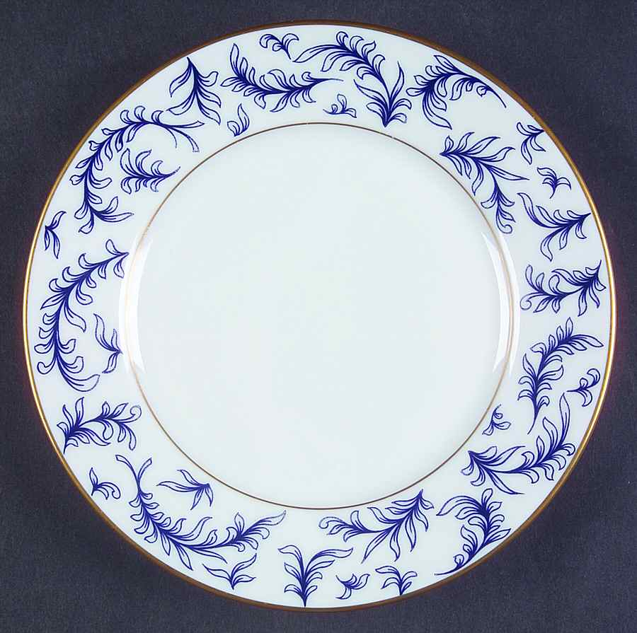 Ramage Blue Bread & Butter Plate by Charles Field Haviland-1