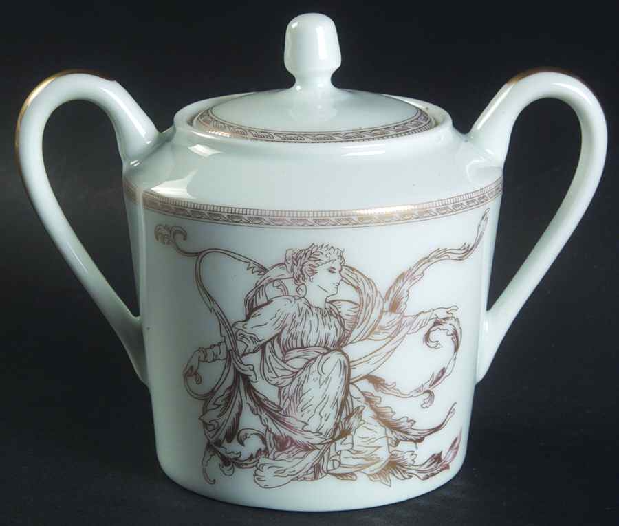 Renaissance Gold Sugar Bowl & Lid by Charles Field Haviland-1