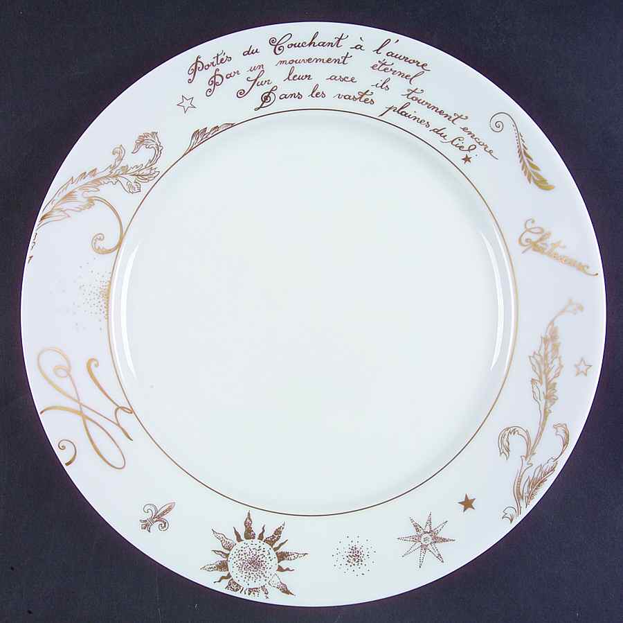 Val de Lorie Gold Dinner Plate by Charles Field Haviland-1