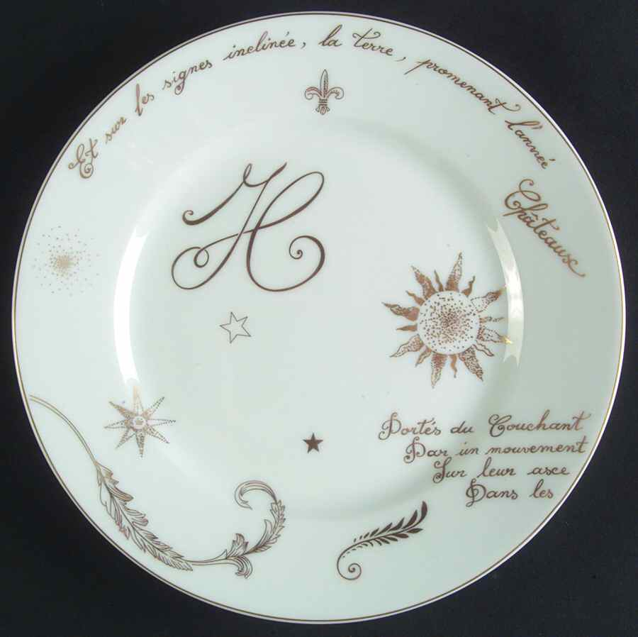 Val de Lorie Gold Dessert Luncheon Plate by Charles Field Haviland-1