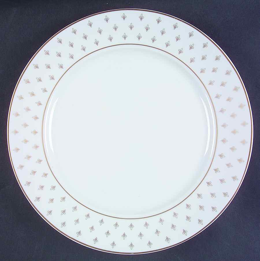 Fleur de Lys Gold Dinner Plate by Charles Field Haviland-1