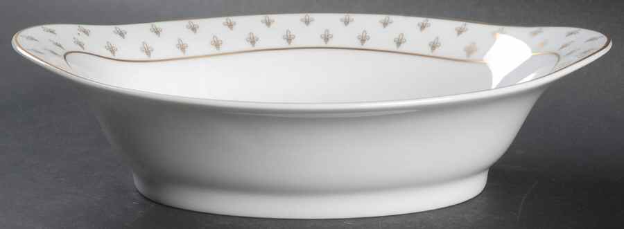 Fleur de Lys Gold 9" Oval Vegetable Bowl by Charles Field Haviland-1