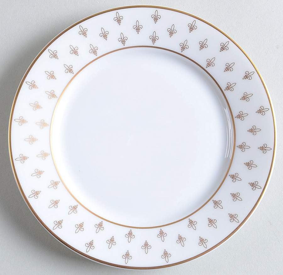 Fleur de Lys Gold Bread & Butter Plate by Charles Field Haviland-1