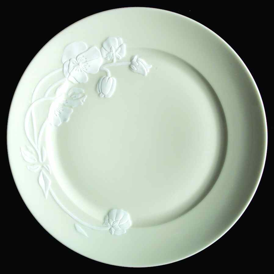 Belle Epoque (White on Ivory, No Trim) Dinner Plate by Charles Field Haviland-1