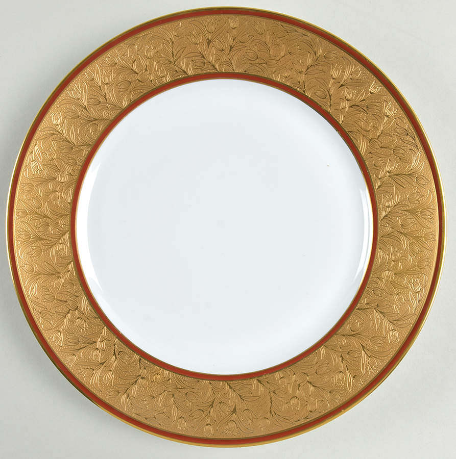 Polder Red Dinner Plate by Charles Field Haviland-1