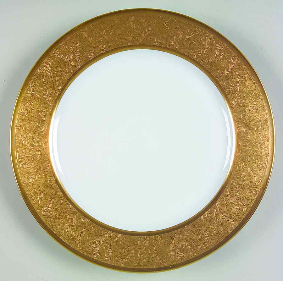 Polder Gold Dinner Plate by Charles Field Haviland-1