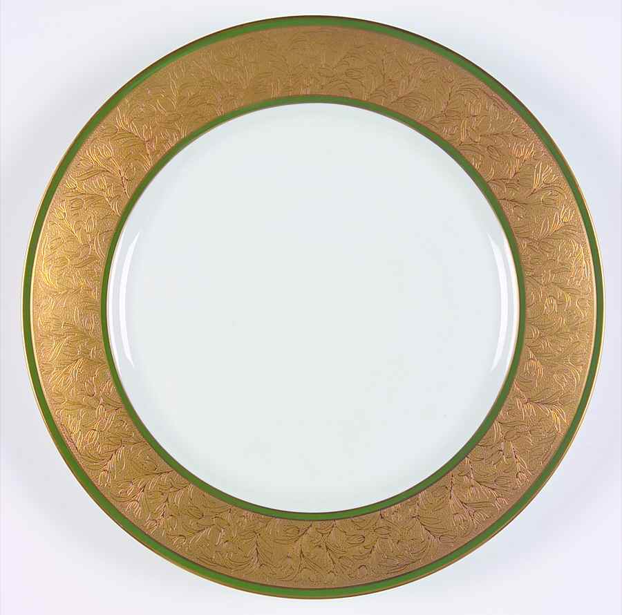 Polder Green Large Dinner Plate by Charles Field Haviland-1