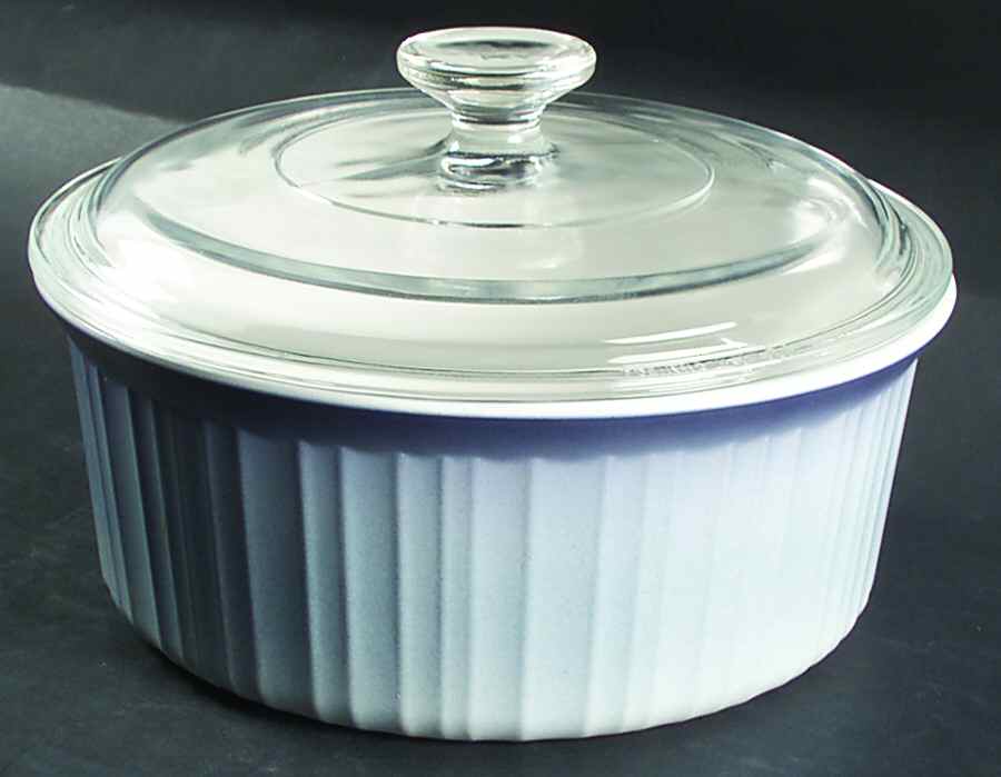 French Bleu 2.5 Qt Round Covered Casserole by Corning Corelle-1