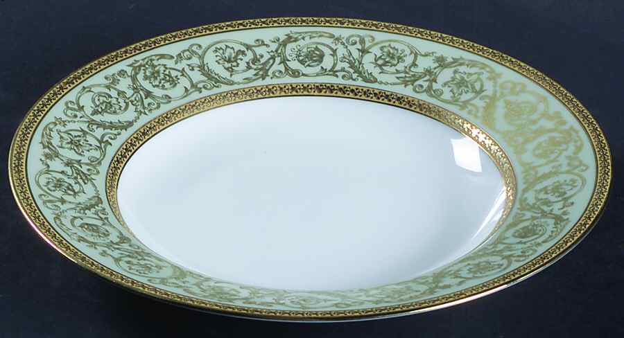 Pascale (Mint Green) Large Rim Soup Bowl by Charles Field Haviland-1