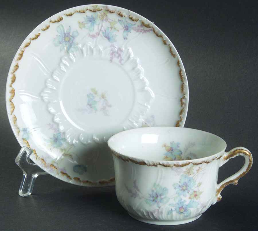 Head 71-3 Flat Cup & Saucer Set by Charles Field Haviland-1