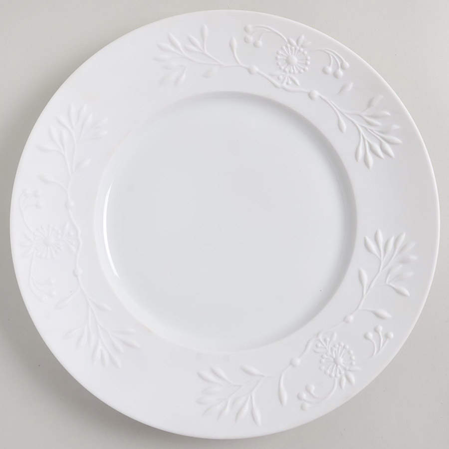 Manosque Satin (White) Dinner Plate by Jean Louis Coquet-1