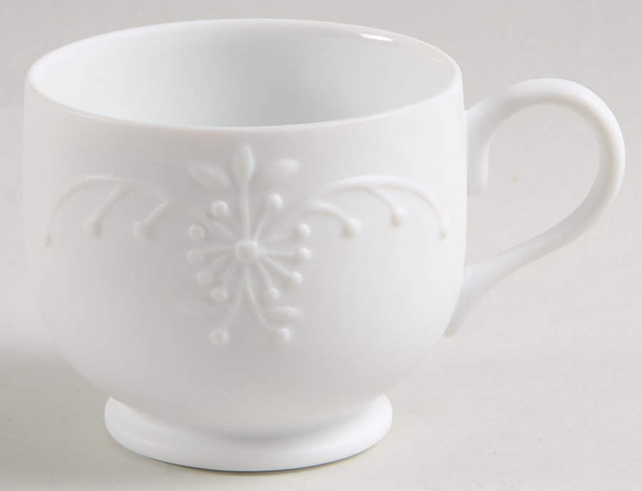Manosque Satin (White) Footed Demitasse Cup by Jean Louis Coquet-1