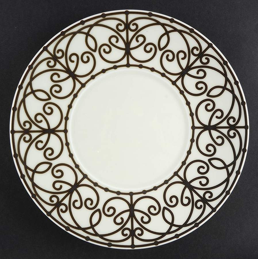 Paris Metallic Dinner Plate by Jean Louis Coquet-1