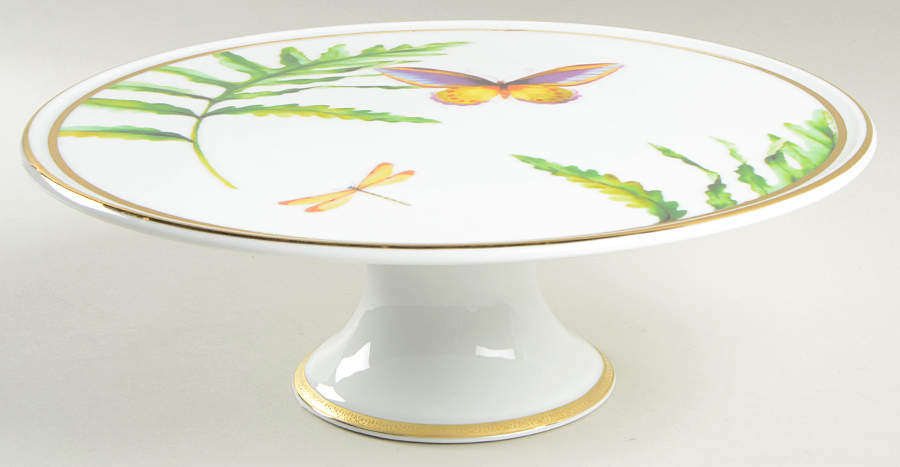 Grand Buffet Gold (Butterfly) 12" Diameter Pedestal Cake Stand by Charter Club-1